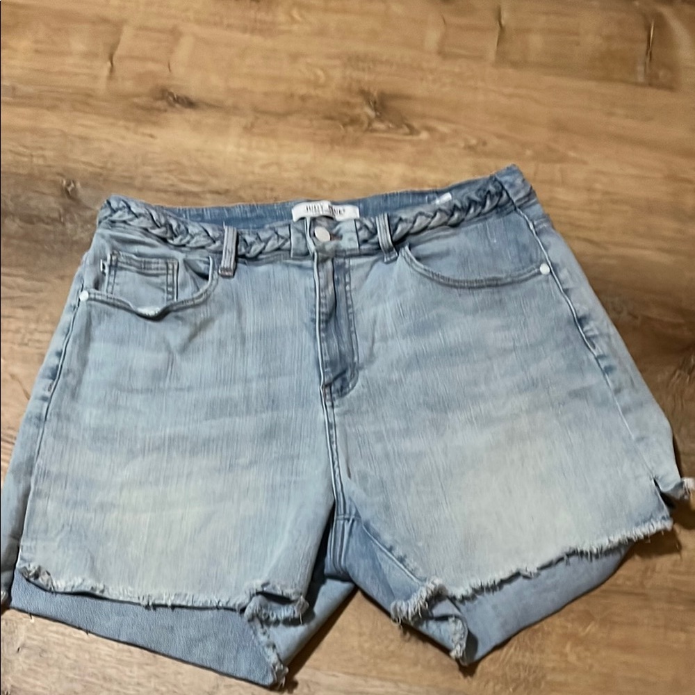 Judy Blue Braided High-Waisted Denim Jean Shorts 1xl